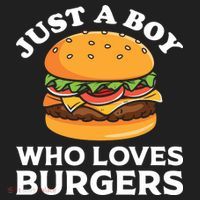 Just A Boy Who Loves Burger Cool Burger Gift Burger Boy Graphic Plus Size Shirt Tumbler thumb 3