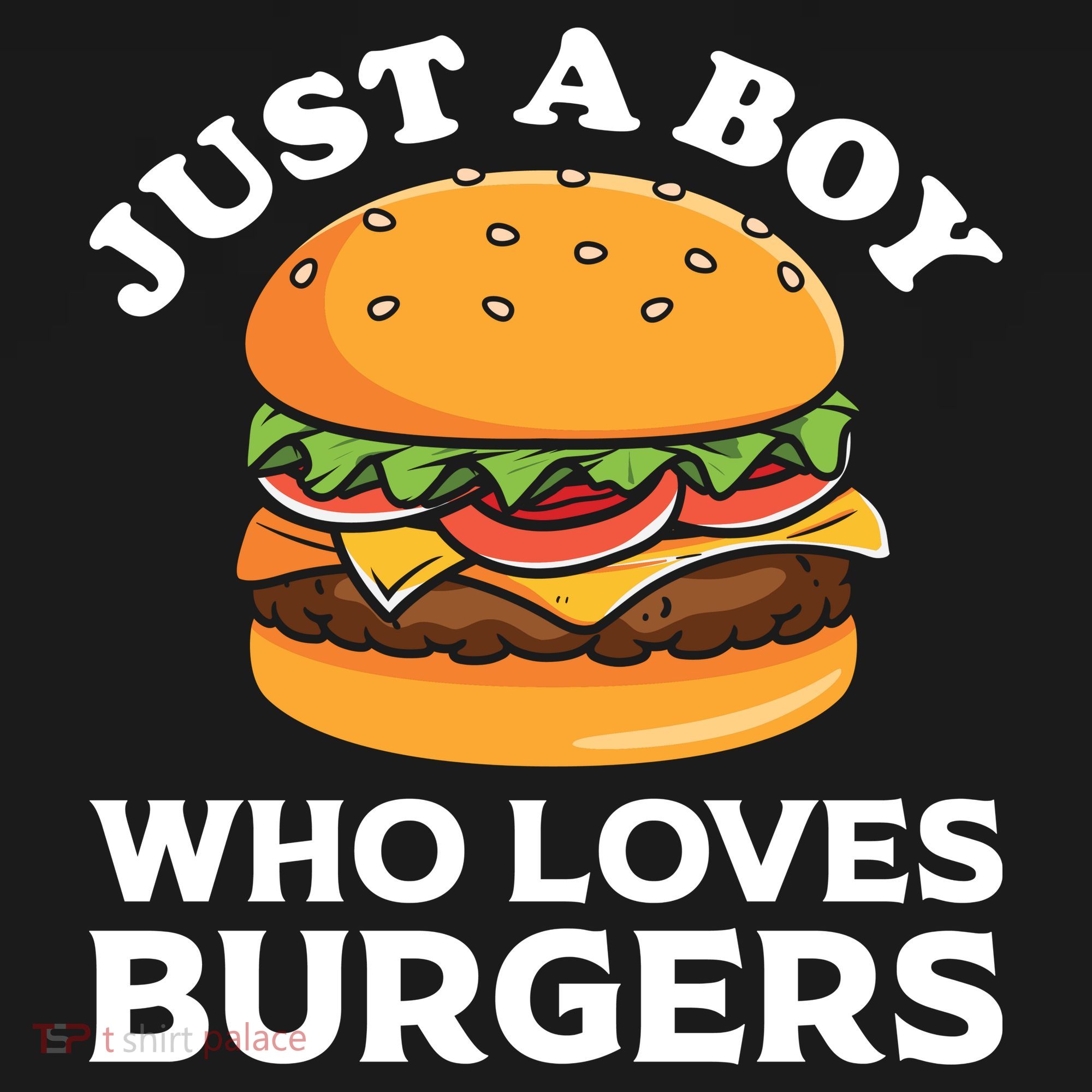 Just A Boy Who Loves Burger Cool Burger Gift Burger Boy Graphic Plus Size Shirt Mousepad