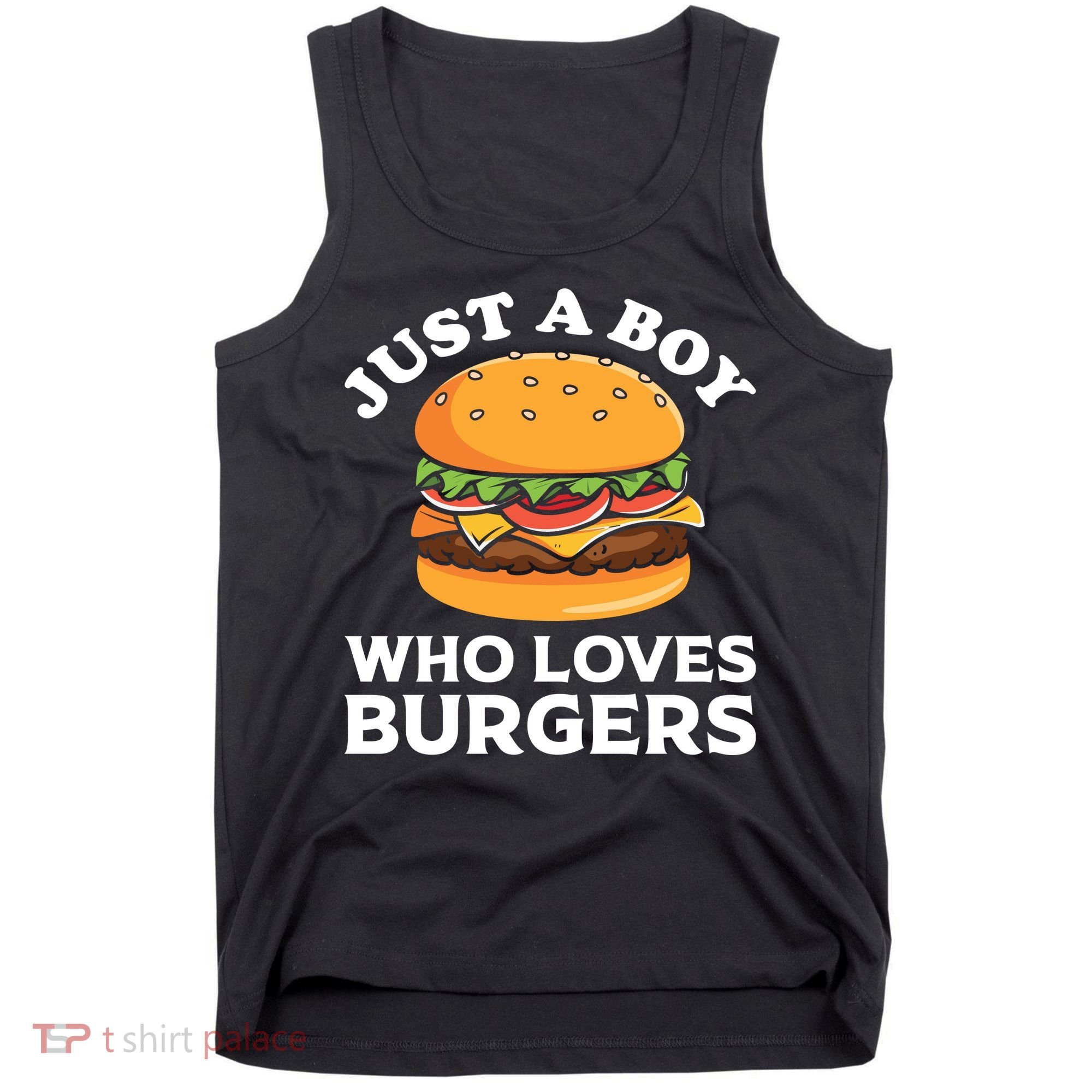Just A Boy Who Loves Burger Cool Burger Gift Burger Boy Graphic Plus Size Shirt Tank Top