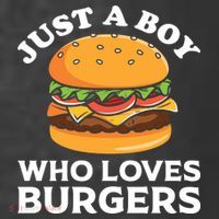 Just A Boy Who Loves Burger Cool Burger Gift Burger Boy Graphic Plus Size Shirt T-Shirt thumb 5