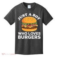 Just A Boy Who Loves Burger Cool Burger Gift Burger Boy Graphic Plus Size Shirt Kids T-Shirt thumb 0