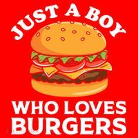 Just A Boy Who Loves Burger Cool Burger Gift Burger Boy Graphic Plus Size Shirt Santa Hat thumb 1
