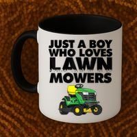 Just A Boy Who Loves Lawn Mowers Coffee Mug thumb 2