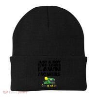 Just A Boy Who Loves Lawn Mowers Beanie thumb 0