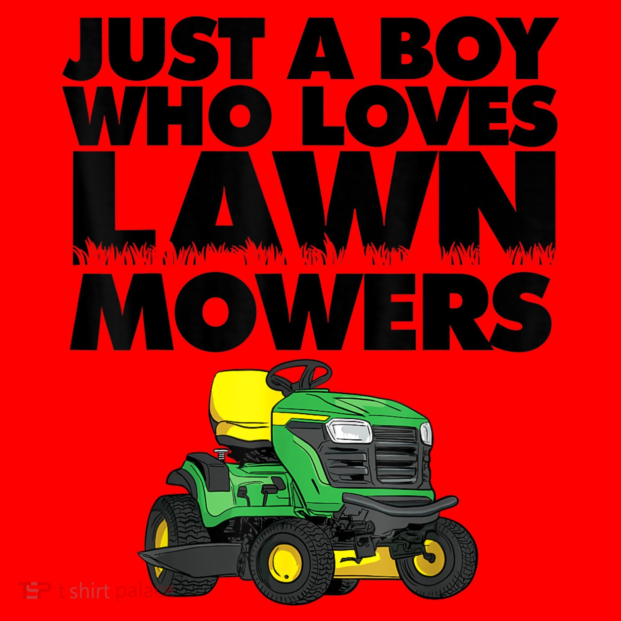 Just A Boy Who Loves Lawn Mowers Santa Hat