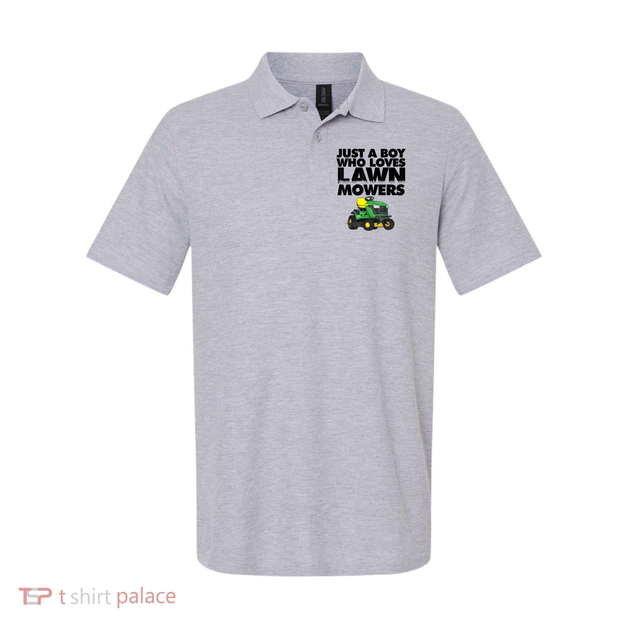 Just A Boy Who Loves Lawn Mowers Polo