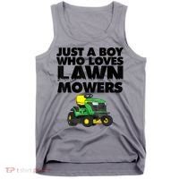 Just A Boy Who Loves Lawn Mowers Tank Top thumb 0