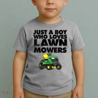 Just A Boy Who Loves Lawn Mowers Toddler T-Shirt thumb 2