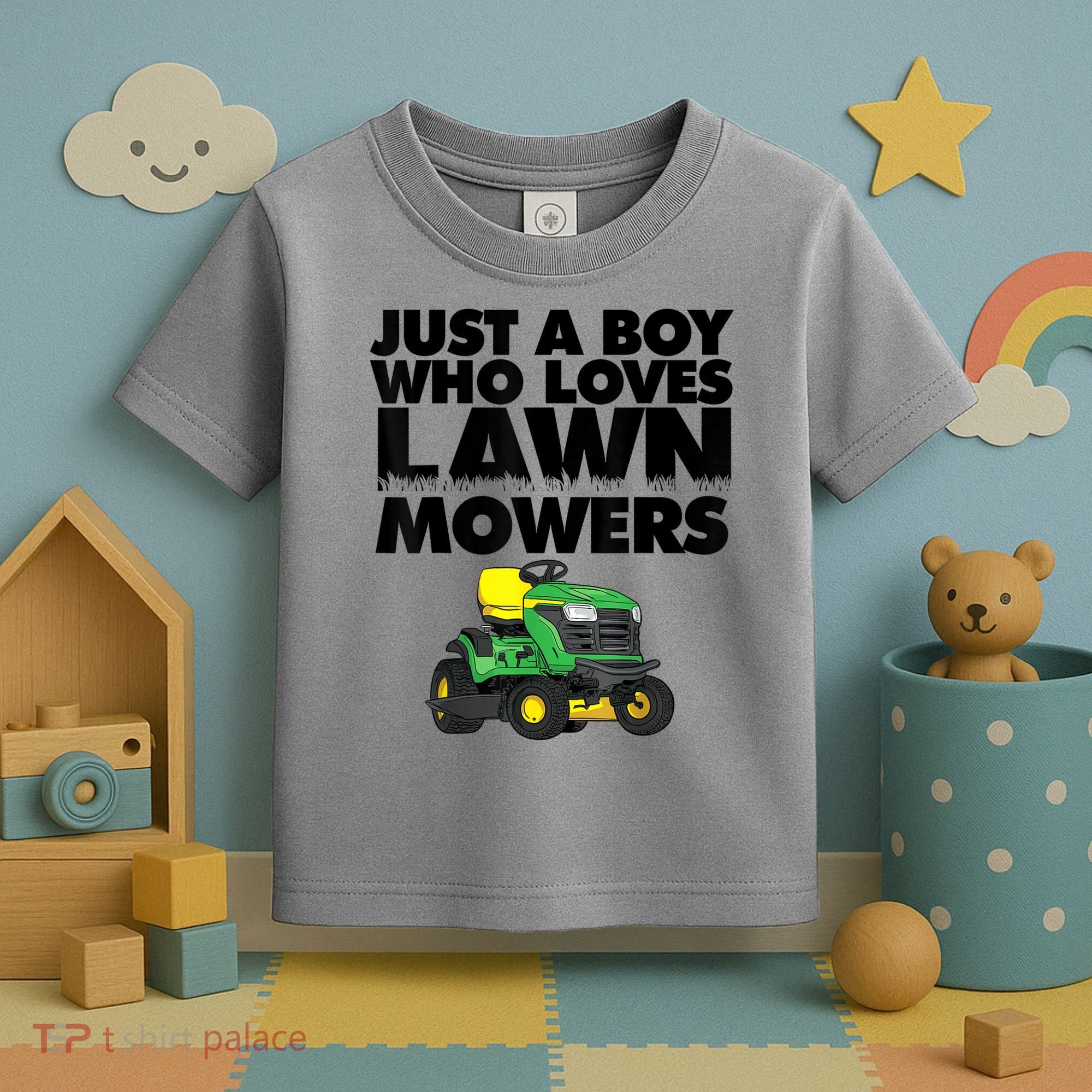 Just A Boy Who Loves Lawn Mowers Toddler T-Shirt