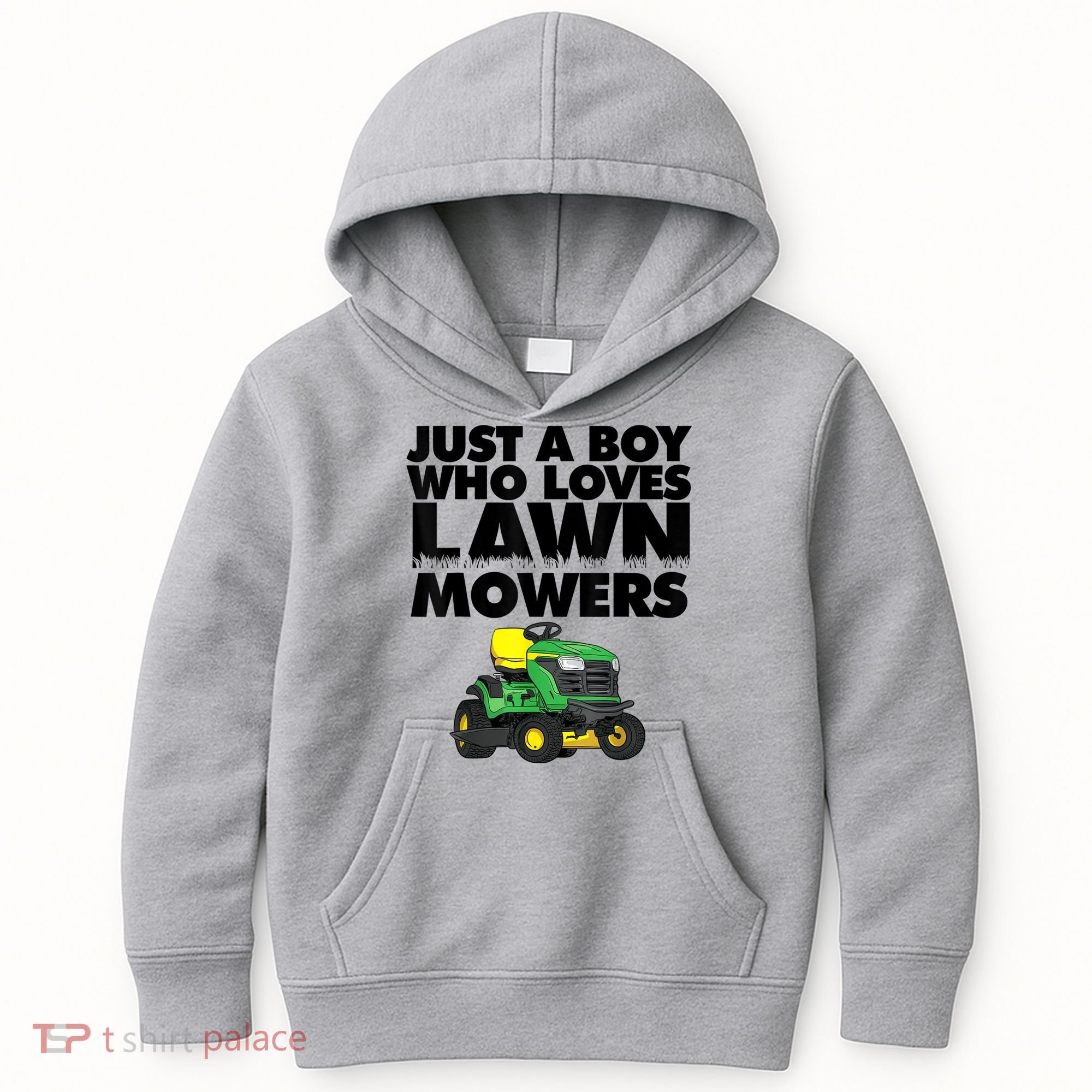 Just A Boy Who Loves Lawn Mowers Kids Hoodie