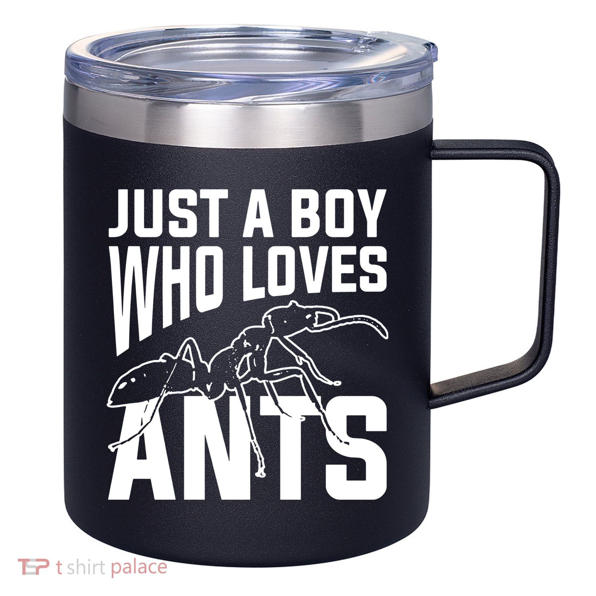 Just A Boy Who Loves Ants 12oz Stainless Steel Coffee Mug