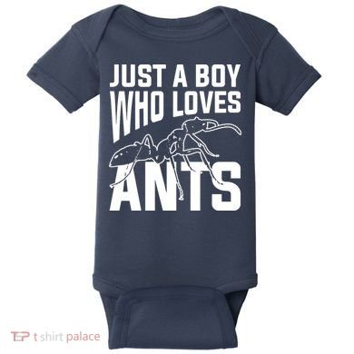 Just A Boy Who Loves Ants Baby Bodysuit