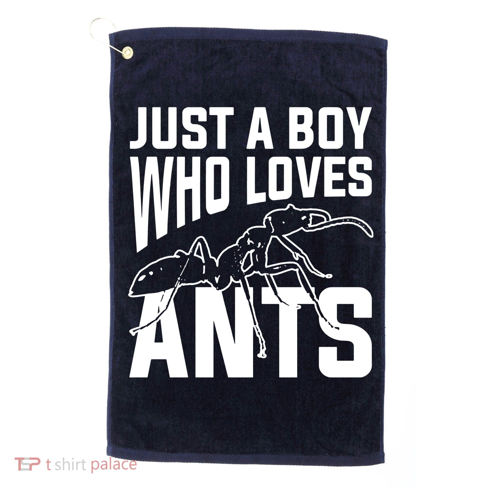 Just A Boy Who Loves Ants Golf Towel