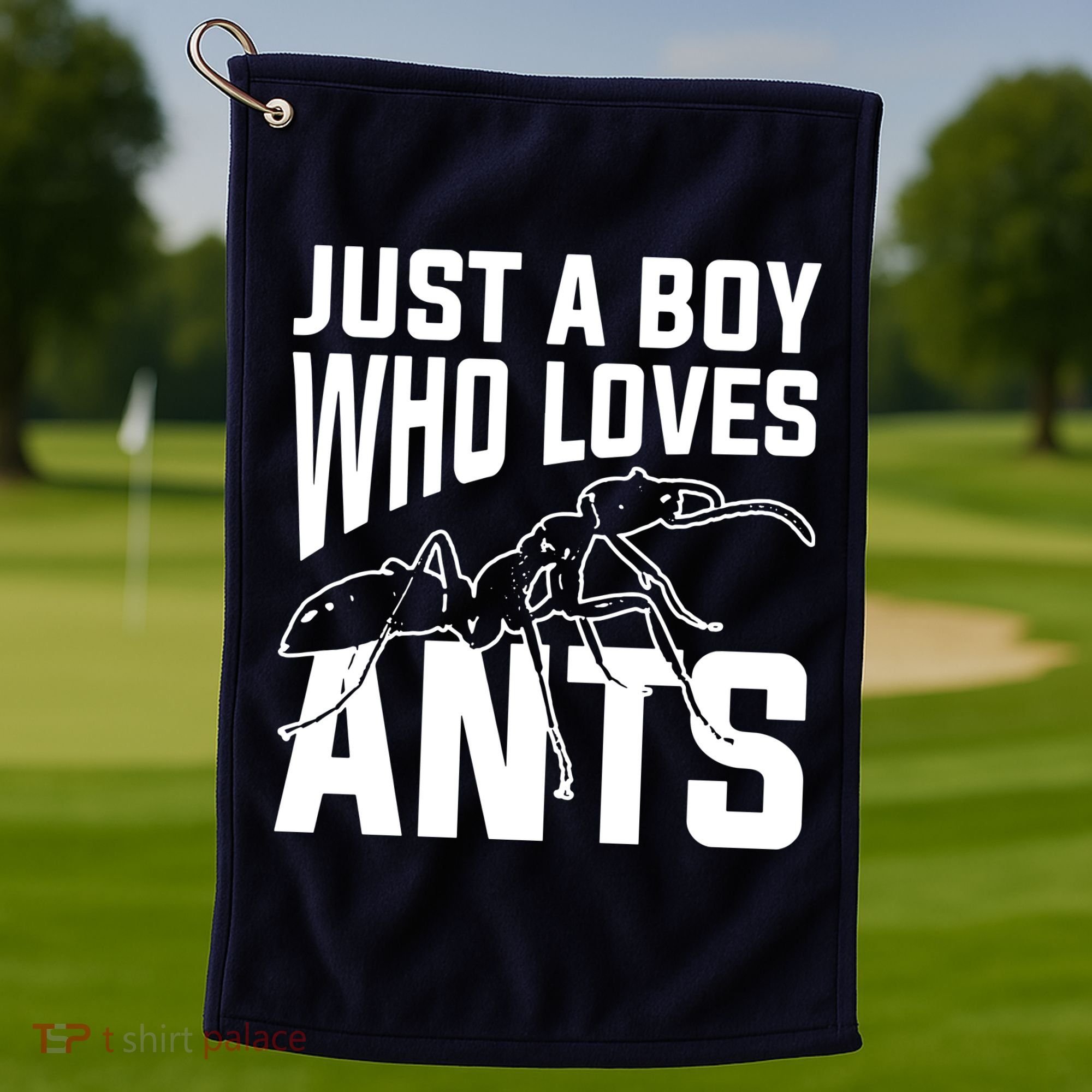 Just A Boy Who Loves Ants Golf Towel
