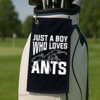 Just A Boy Who Loves Ants Golf Towel thumb 2