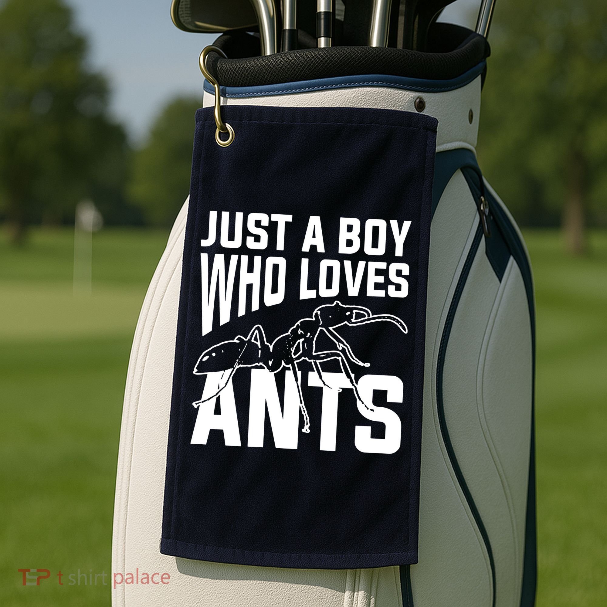 Just A Boy Who Loves Ants Golf Towel