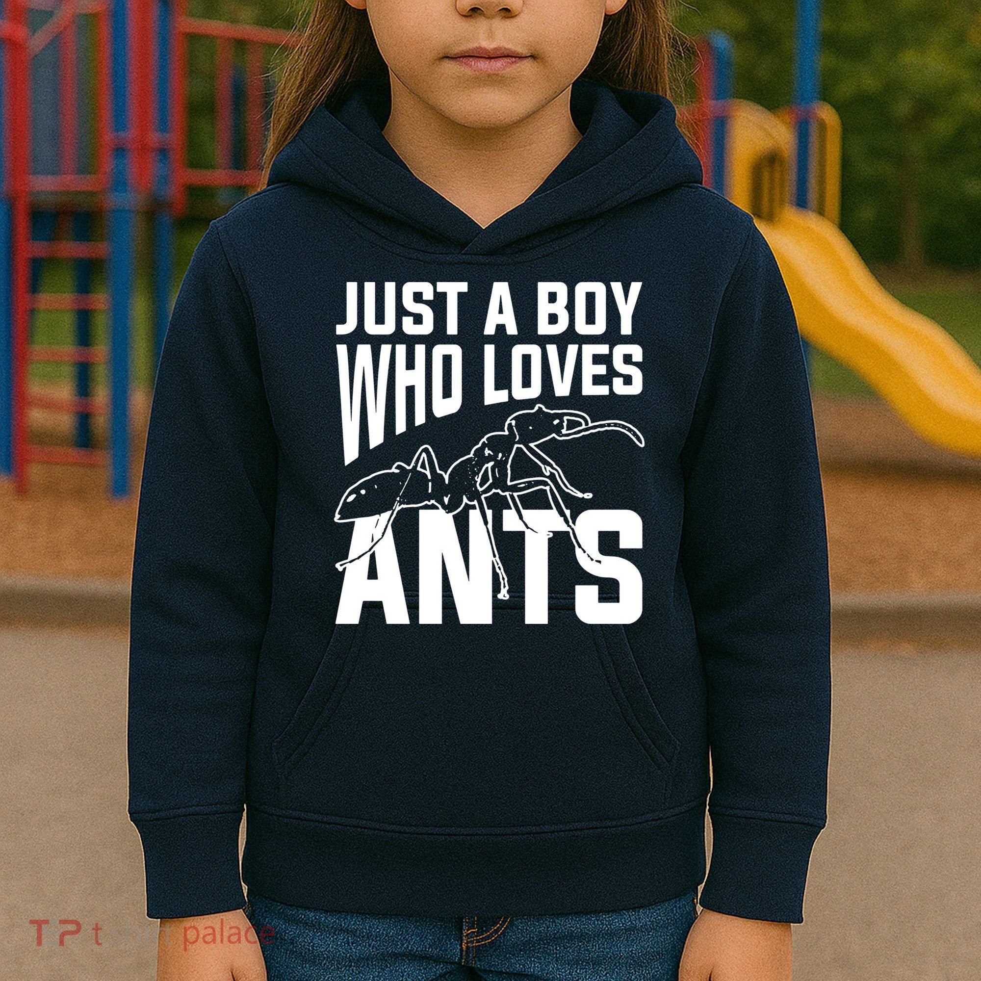 Just A Boy Who Loves Ants Kids Hoodie