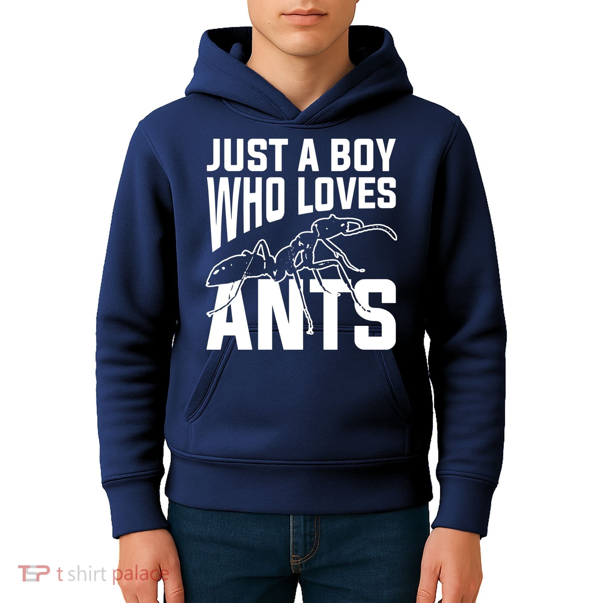 Just A Boy Who Loves Ants Kids Hoodie