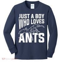 Just A Boy Who Loves Ants Kids Long Sleeve Shirt thumb 0