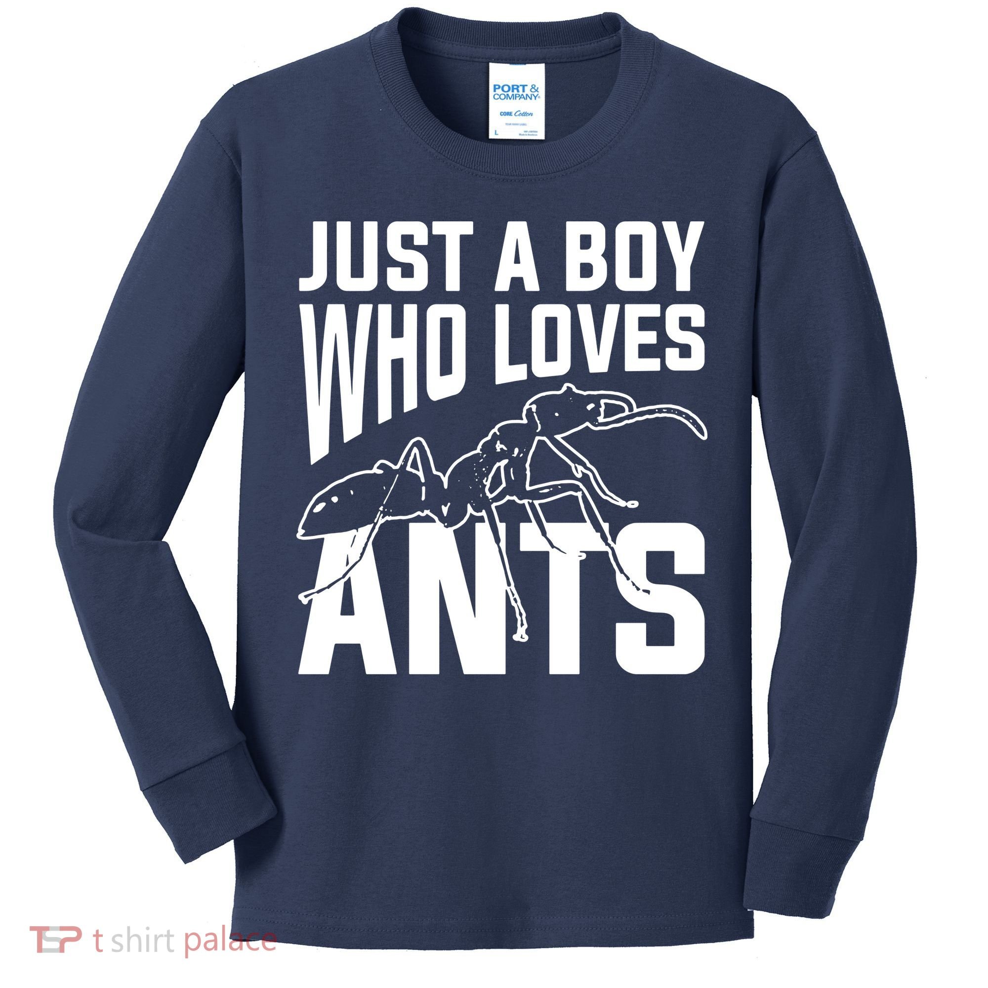 Just A Boy Who Loves Ants Kids Long Sleeve Shirt