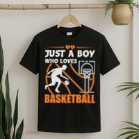 Just A Boy Who Loves Basketball For Boys T-Shirt thumb 2
