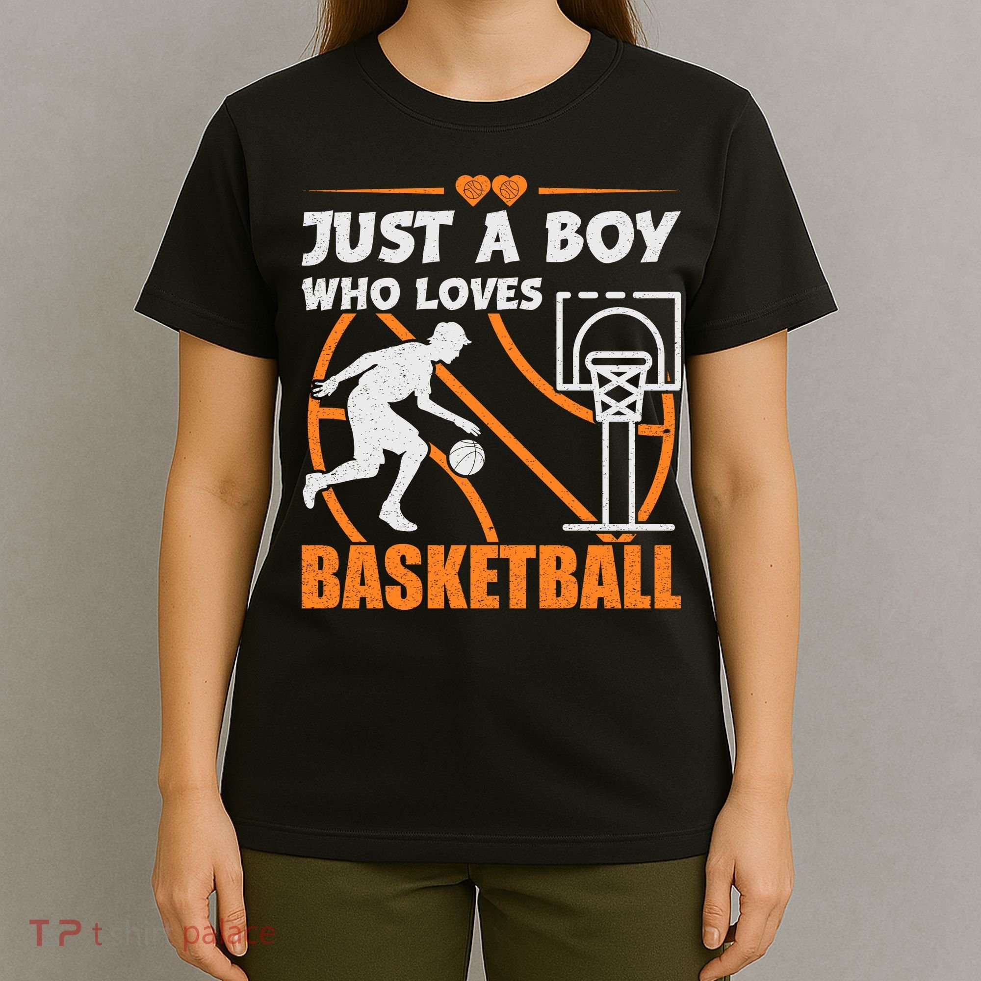 Just A Boy Who Loves Basketball For Boys T-Shirt