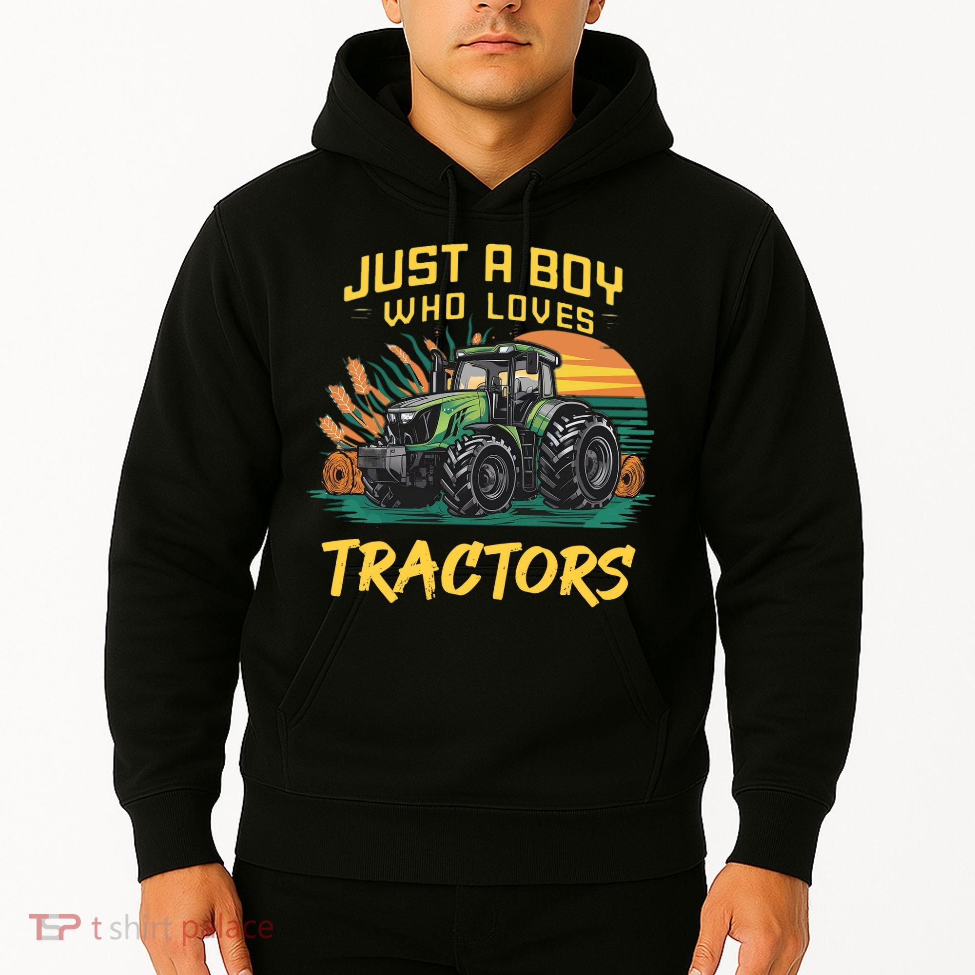 Just A Boy Who Loves Tractors Hoodie