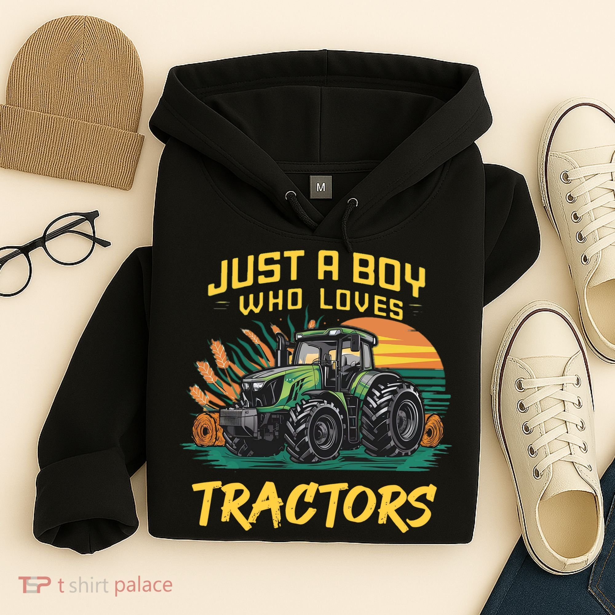 Just A Boy Who Loves Tractors Hoodie