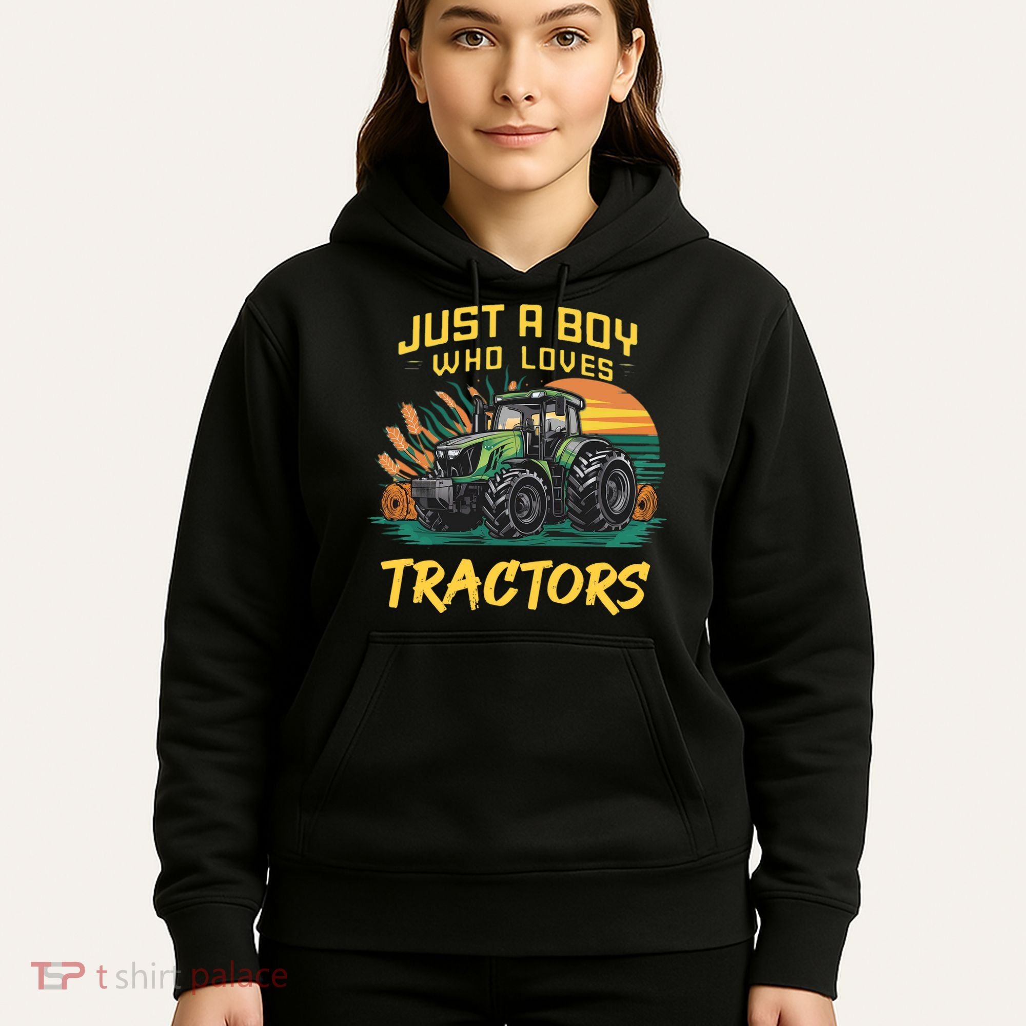 Just A Boy Who Loves Tractors Hoodie