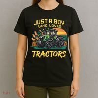 Just A Boy Who Loves Tractors T-Shirt thumb 4