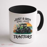 Just A Boy Who Loves Tractors Coffee Mug thumb 1
