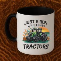 Just A Boy Who Loves Tractors Coffee Mug thumb 2