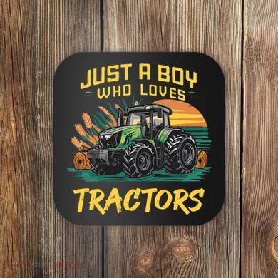 Just A Boy Who Loves Tractors Coaster