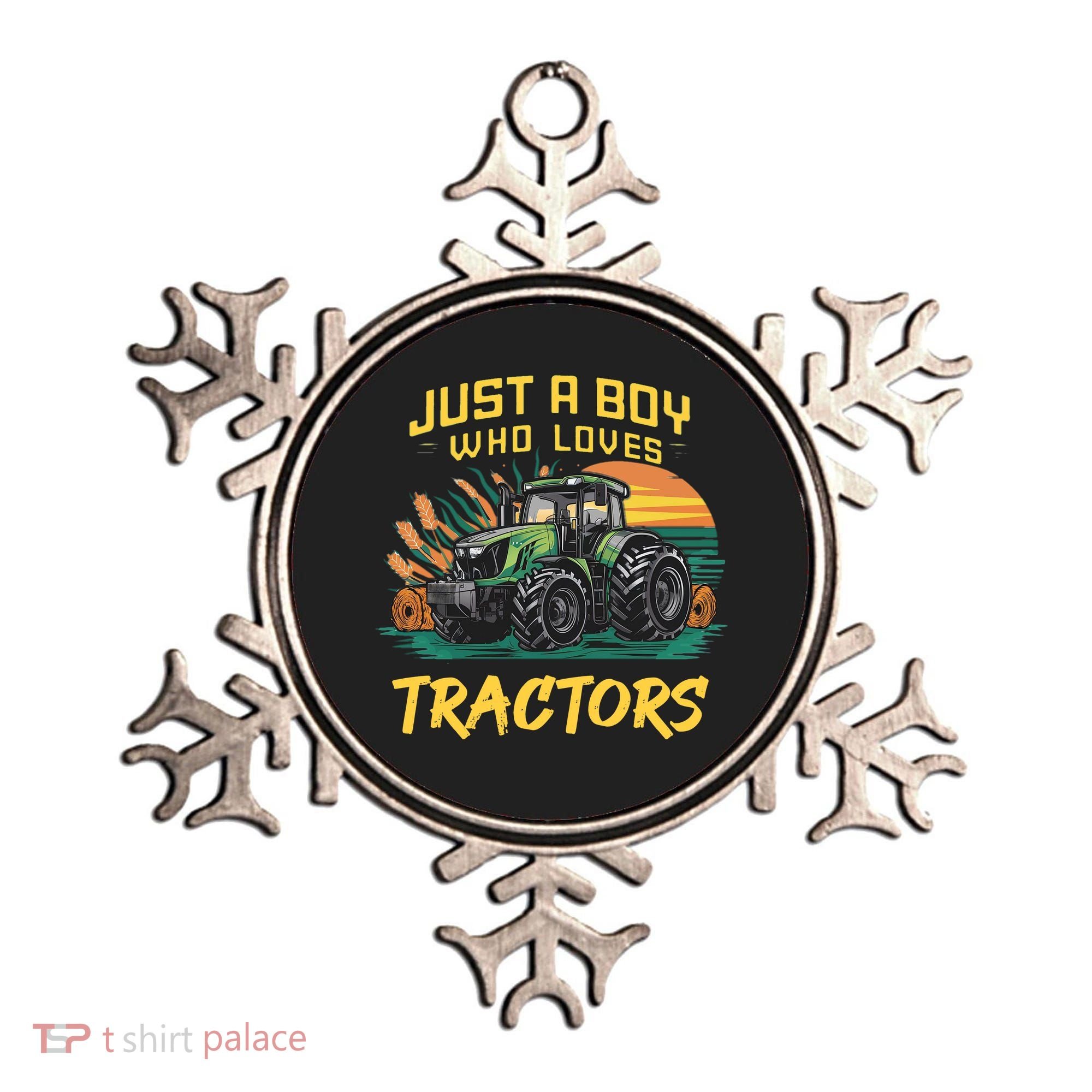 Just A Boy Who Loves Tractors Ornament