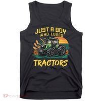 Just A Boy Who Loves Tractors Tank Top thumb 0