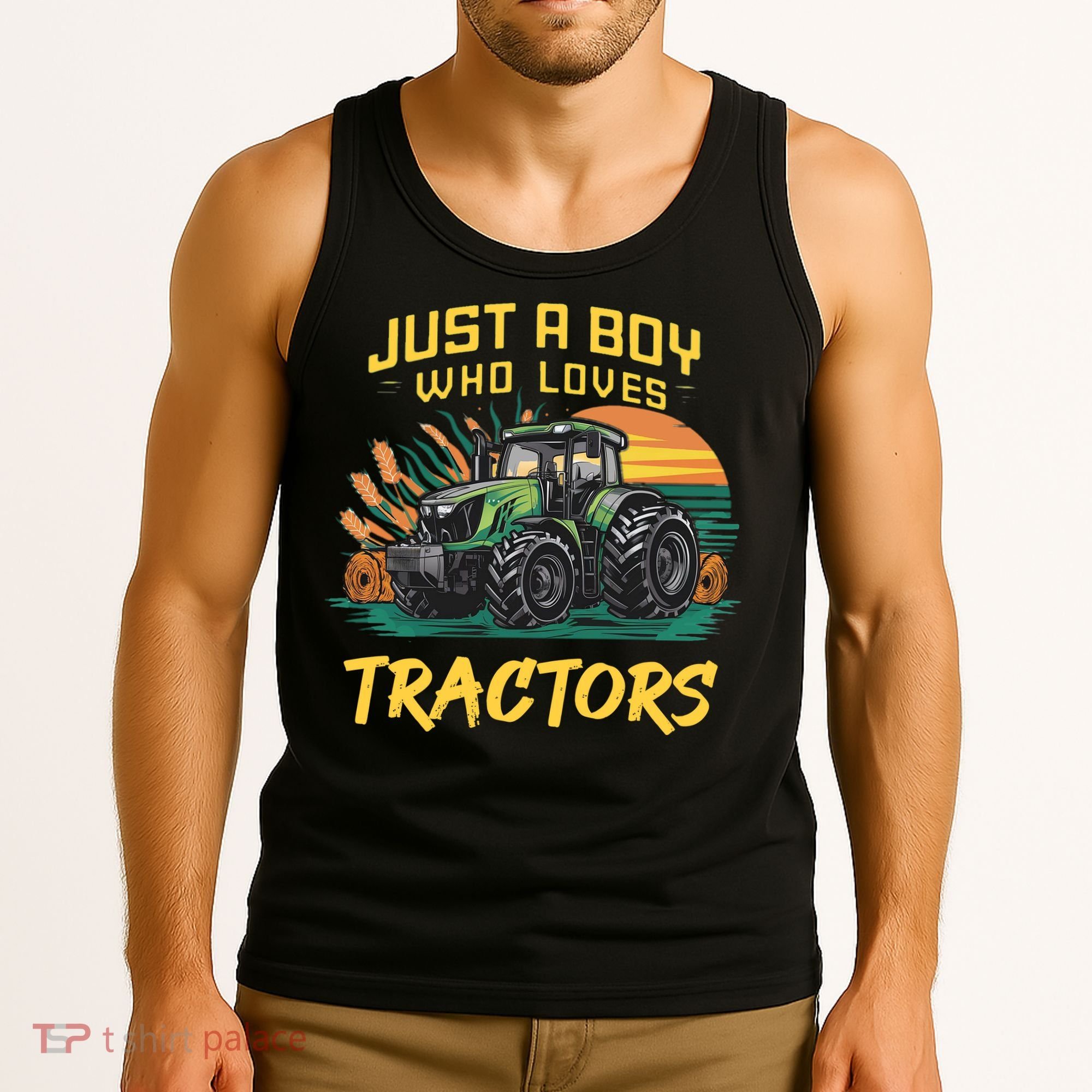 Just A Boy Who Loves Tractors Tank Top