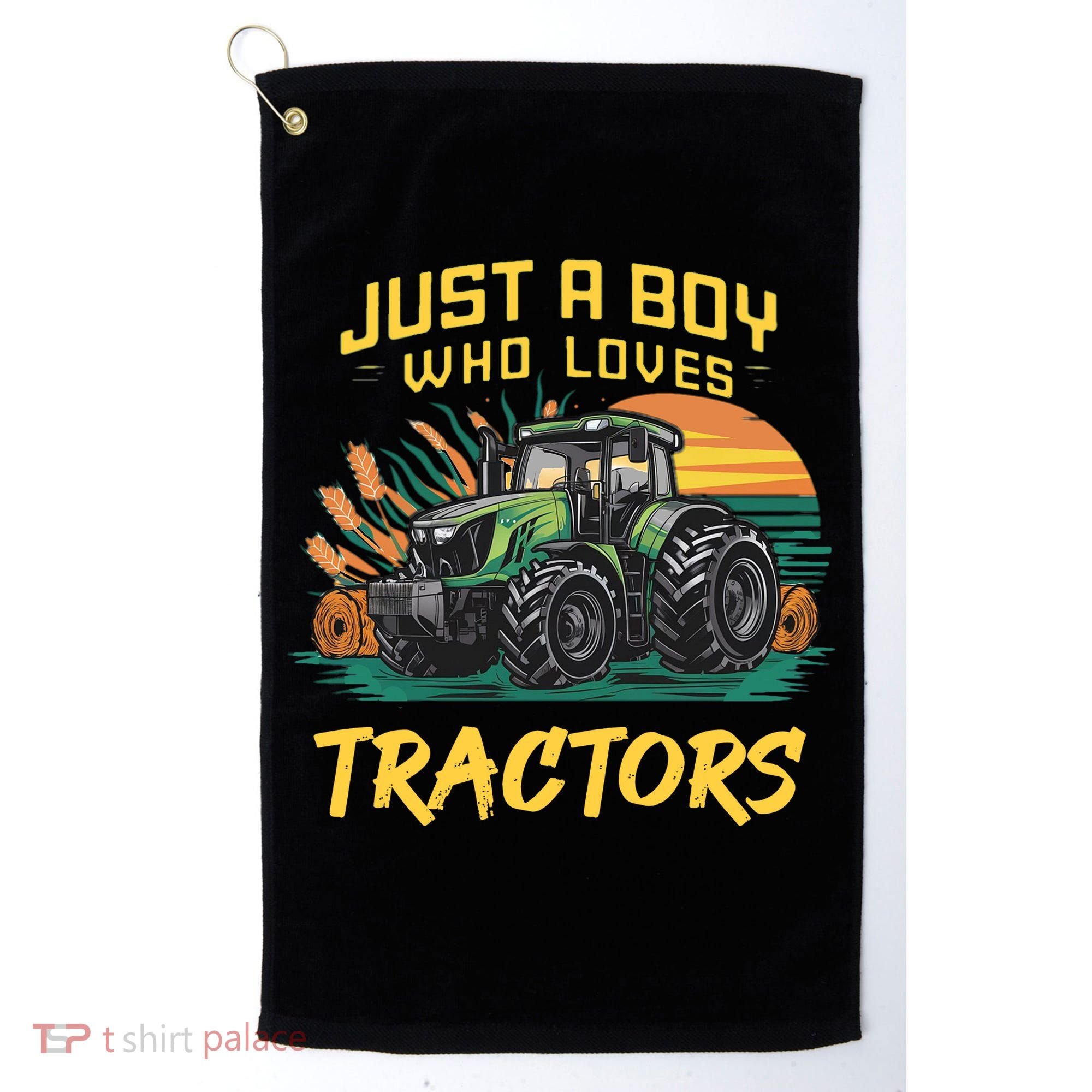 Just A Boy Who Loves Tractors Golf Towel