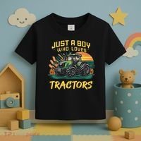 Just A Boy Who Loves Tractors Toddler T-Shirt thumb 3