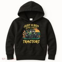 Just A Boy Who Loves Tractors Kids Hoodie thumb 0