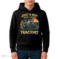 Just A Boy Who Loves Tractors Kids Hoodie thumb 4
