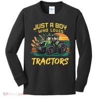 Just A Boy Who Loves Tractors Kids Long Sleeve Shirt thumb 0