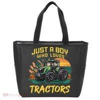 Just A Boy Who Loves Tractors Tote Bag thumb 0
