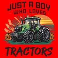 Just A Boy Who Loves Tractors Santa Hat thumb 1