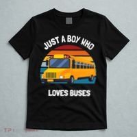 Just A Boy Who Loves Buses School Bus Kids 5T 4T 3T T-Shirt thumb 5
