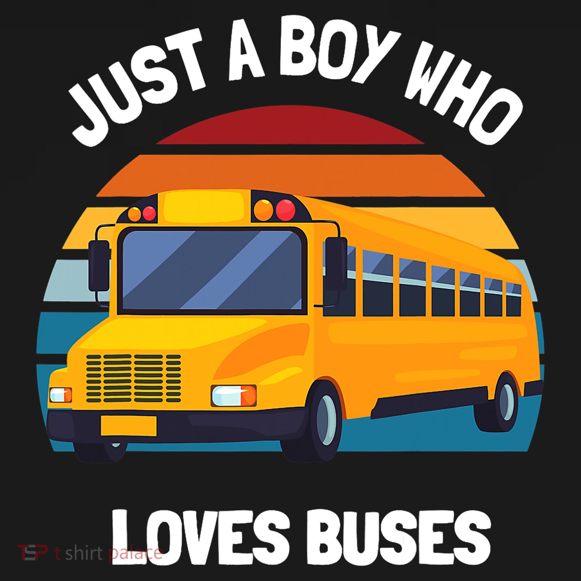 Just A Boy Who Loves Buses School Bus Kids 5T 4T 3T Tank Top
