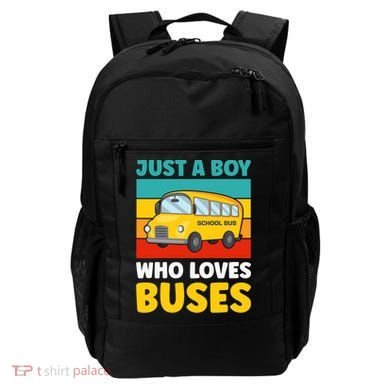 Just a Boy who loves Buses School Bus Backpack