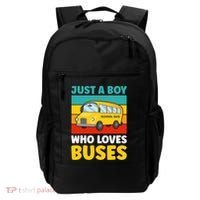 Just a Boy who loves Buses School Bus Backpack thumb 0