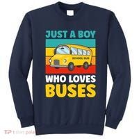 Just a Boy who loves Buses School Bus Sweatshirt thumb 0