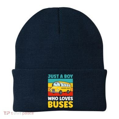 Just a Boy who loves Buses School Bus Beanie