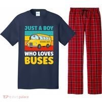 Just a Boy who loves Buses School Bus Pajama Set thumb 0